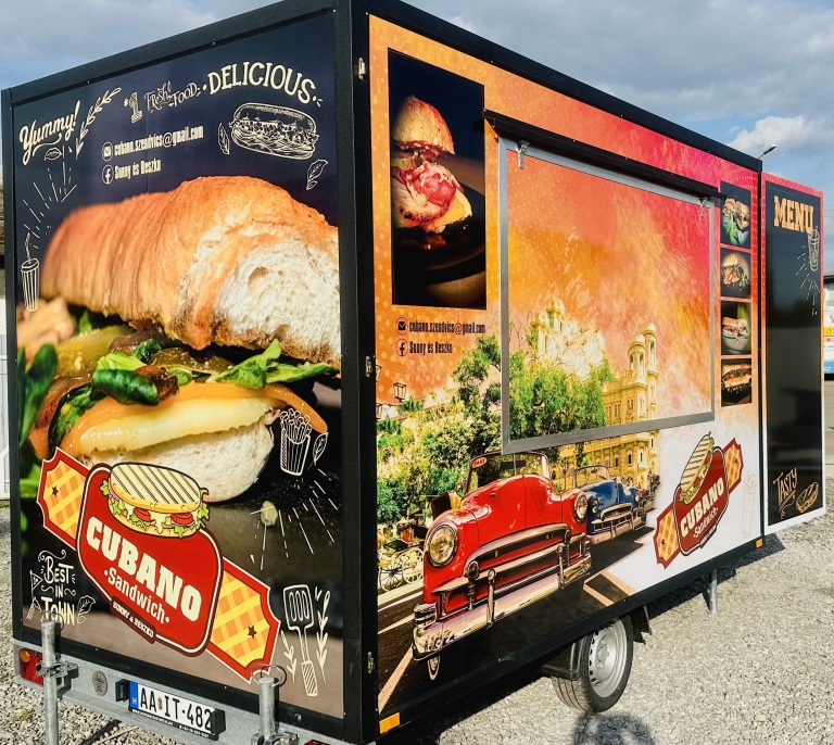 Cubano Food Truck járműdekor